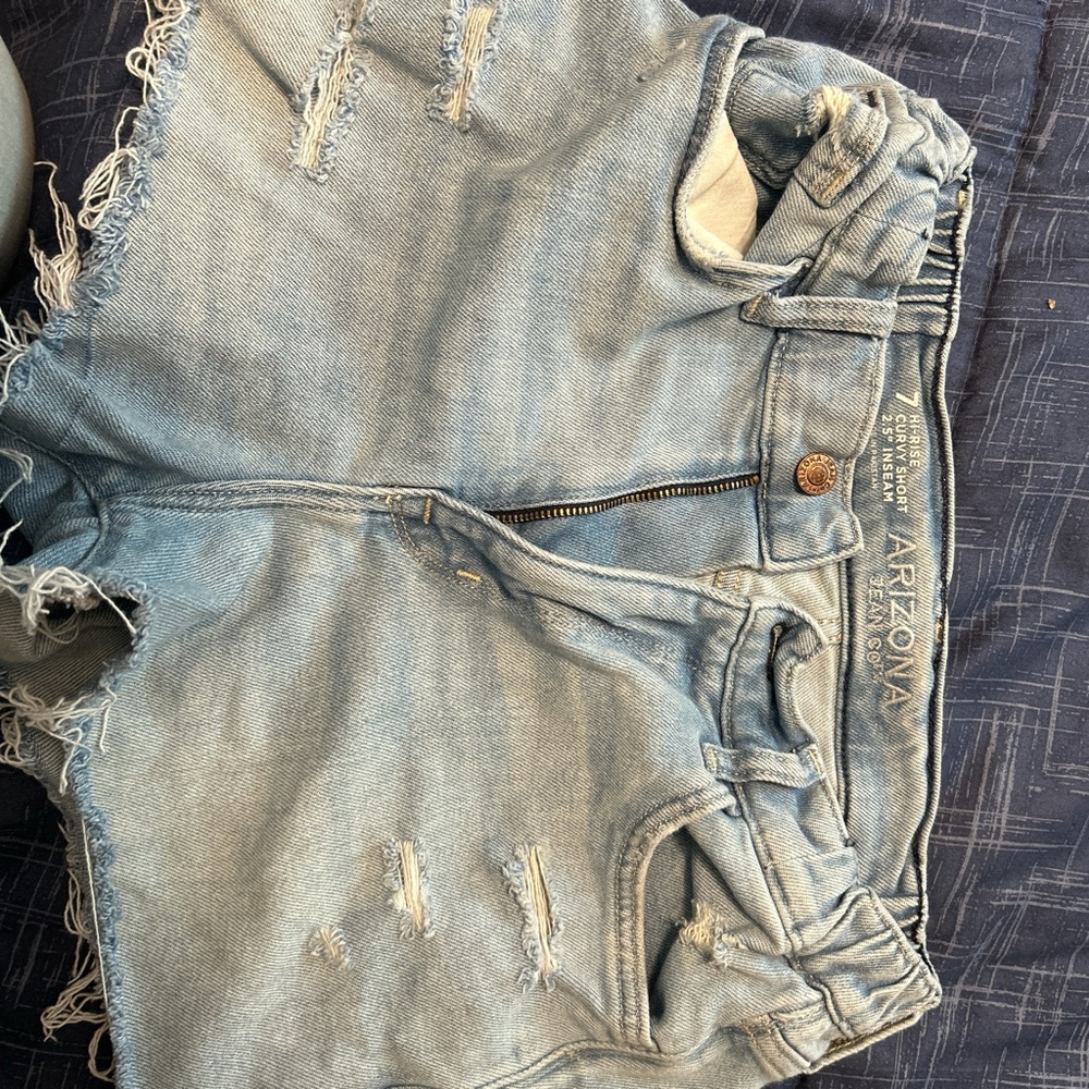 Arizona Jean Company Blue Jean Shorts Distressed Casual
